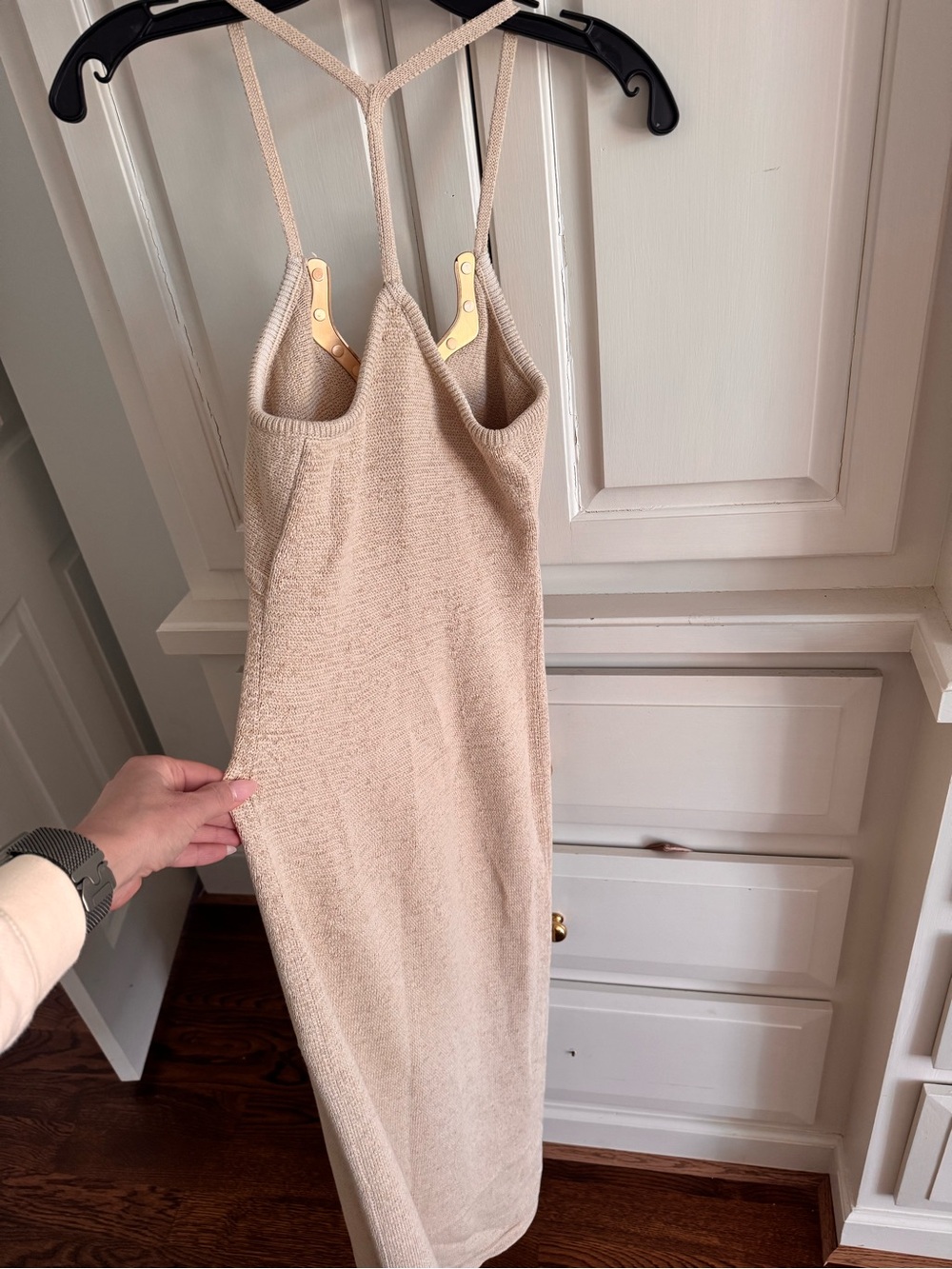 cult gaia Beige Knit Dress with Gold Accents - Picture 9 of 11